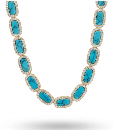 Turquoise Pavé Necklace