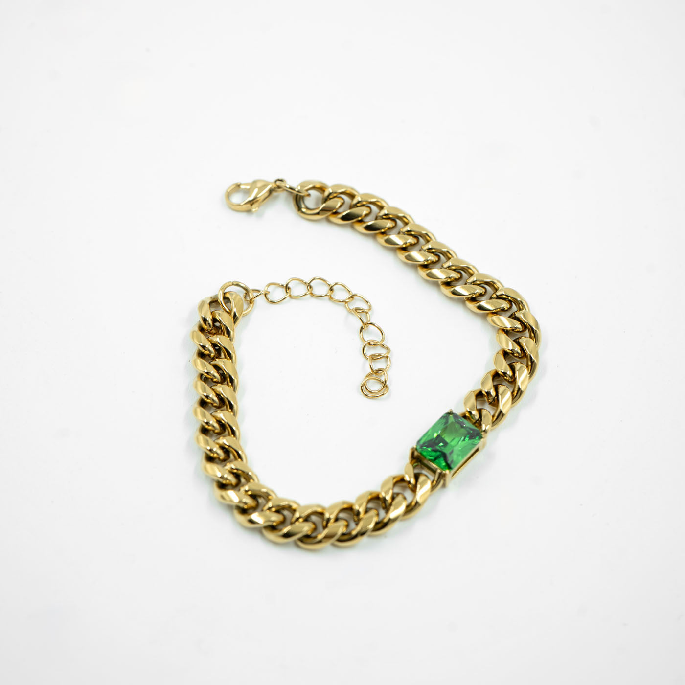 Braided Stone Bracelet (Emerald)