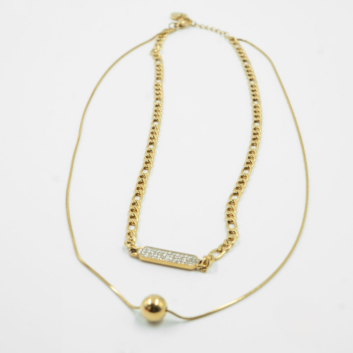 Cuban Duo Charm Necklace