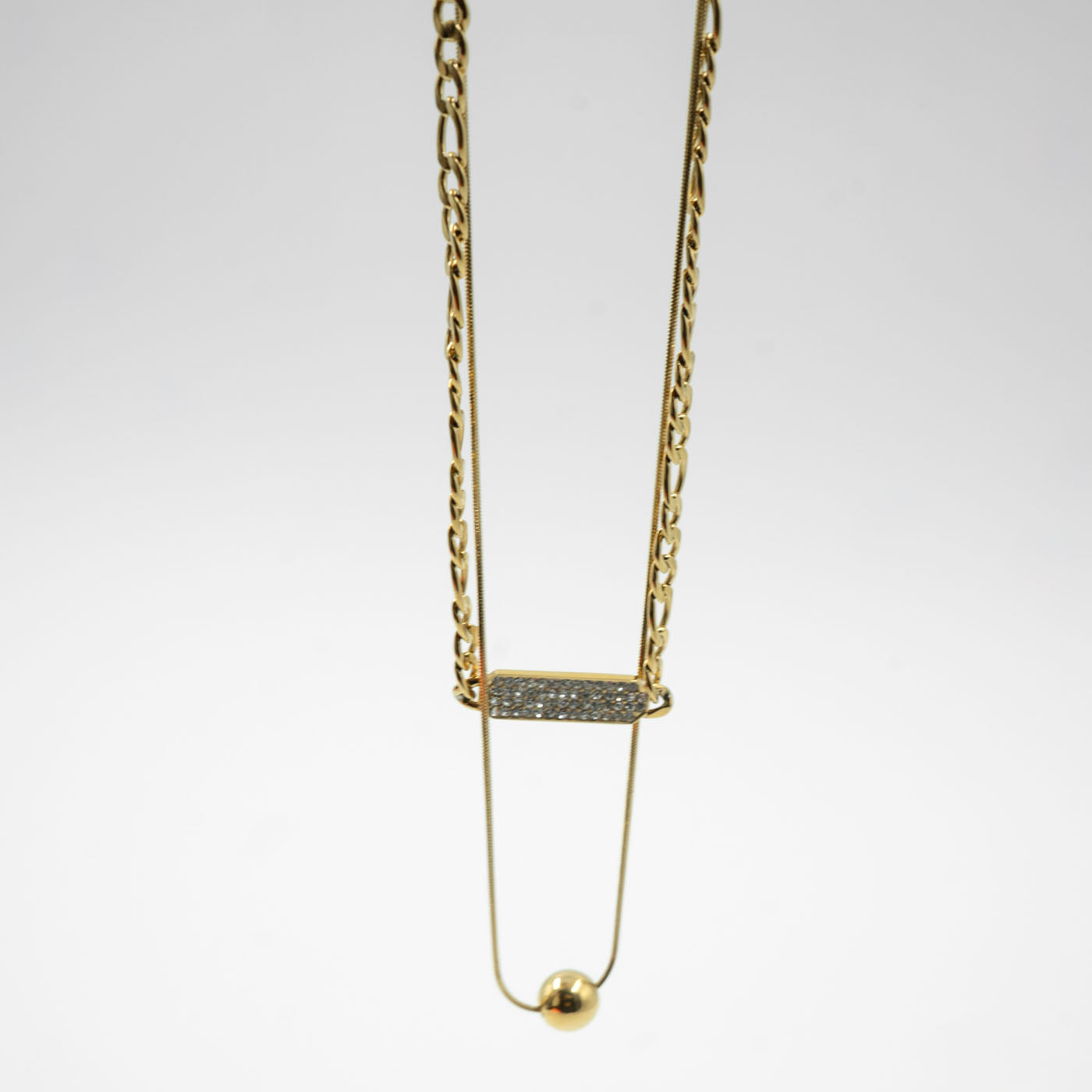 Cuban Duo Charm Necklace