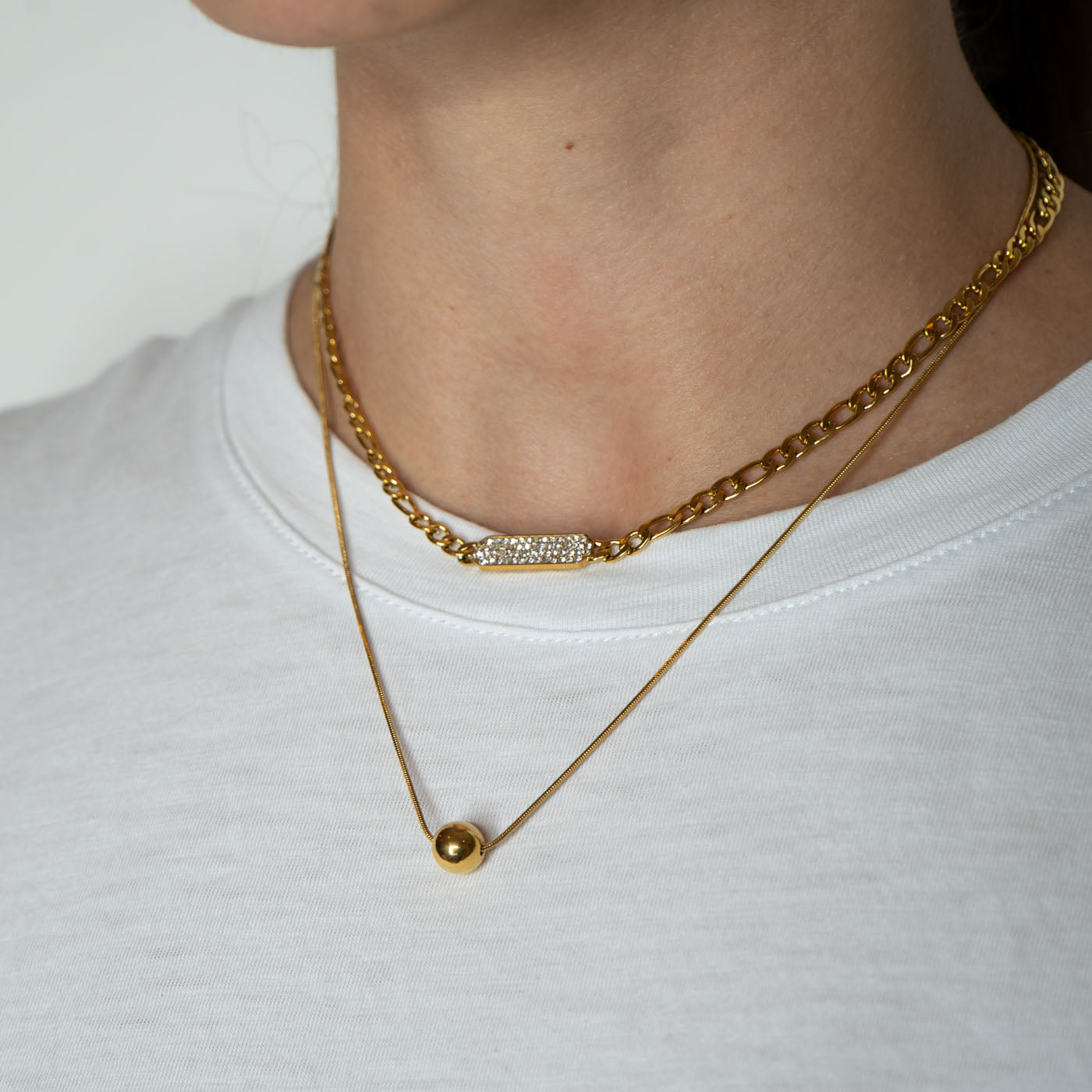 Cuban Duo Charm Necklace